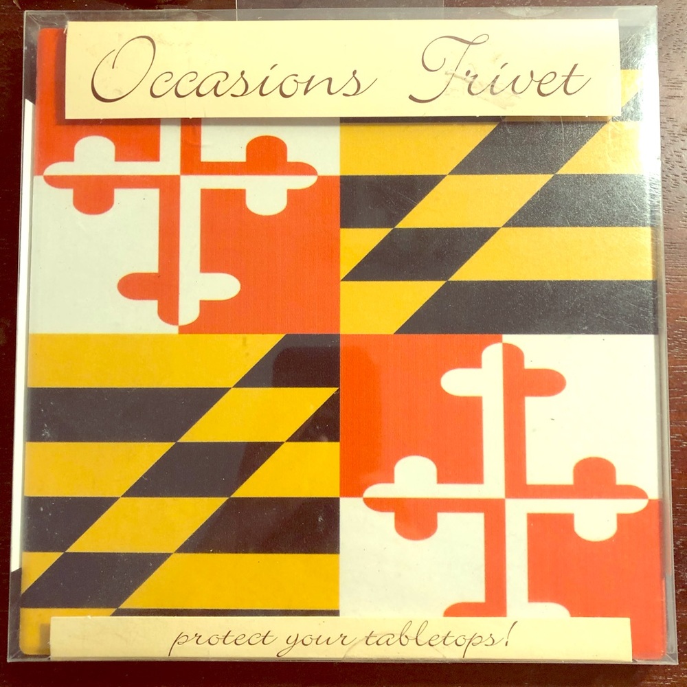 Thristystone Maryland Flag trivet